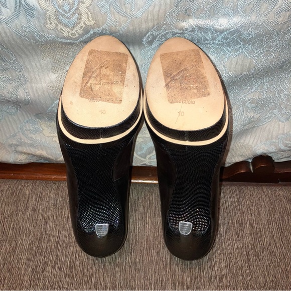 BRIAN ATWOOD Platform Heels BROWN / BLACK Glitter - Sz 10 (EU 41) Very nice! - Picture 12 of 16